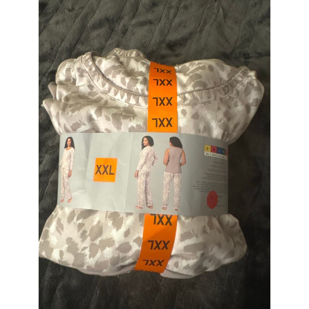 3 piece pajama set size xxl animal print